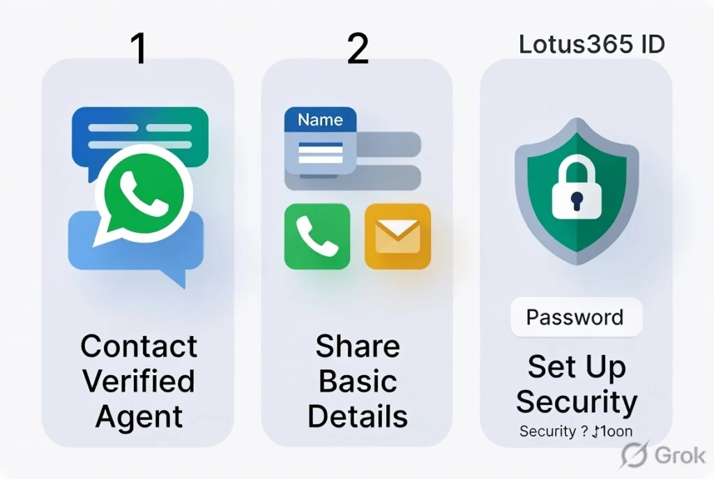 Lotus365 ID 3 steps | how to get Lotus365 ID